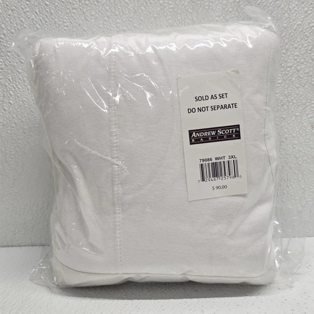 Andrew Scott Basics White Boxer Briefs Mens 3XL Pack of 6